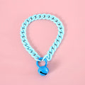 Plastic pet collar in macaron candy colours with chain design for cats, dogs and rabbits