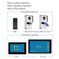 10-inch wireless video intercom doorbell system with colour HD camera and remote unlocking capability