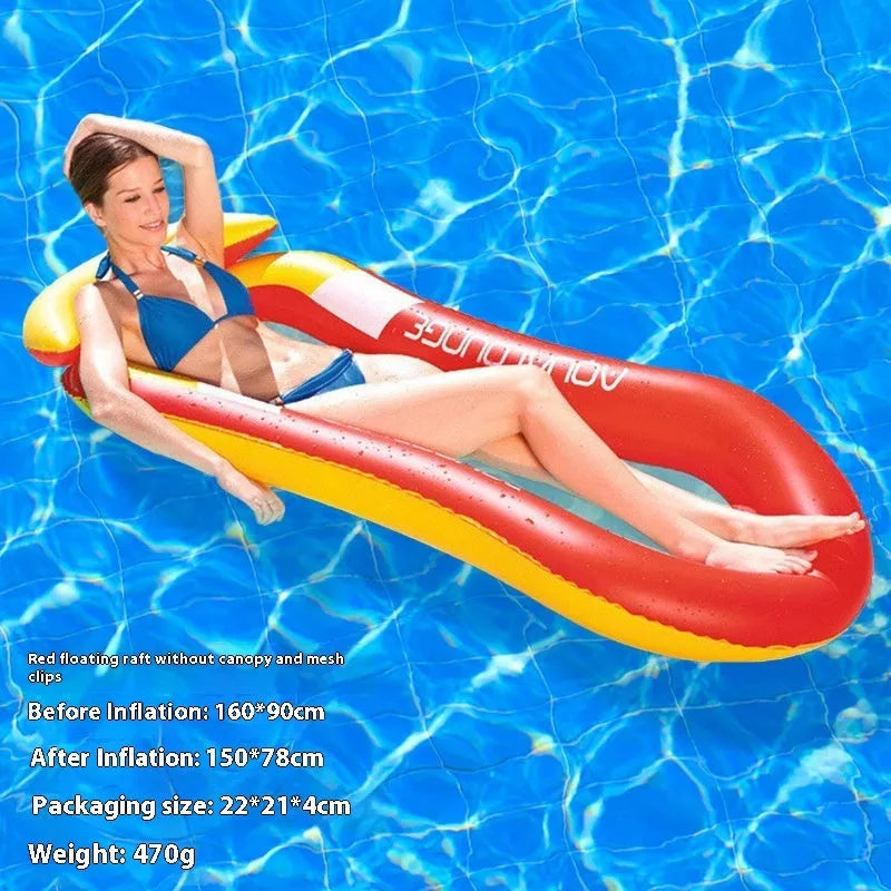PVC inflatable floating row with thick sequins and wave design in multiple colour patterns