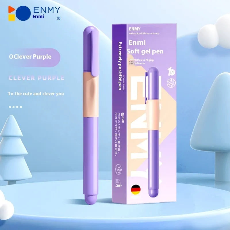 Student posture correction pen with plastic shell in blue, green, purple, and orange colour options