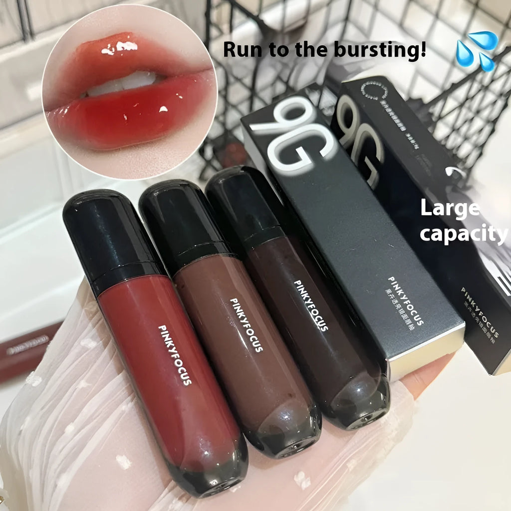 Black Shiny Makeup Mirror Lip Lacquer tube in one of six Black Citrus shades