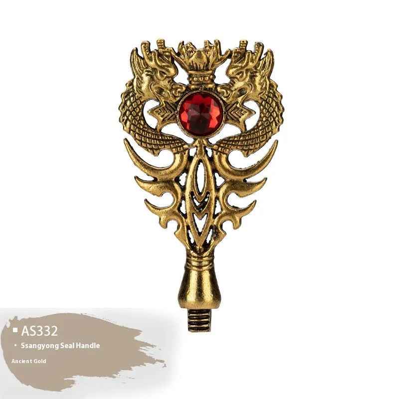 Wooden wax seal handle in a selection of different colour and decorative finishes.