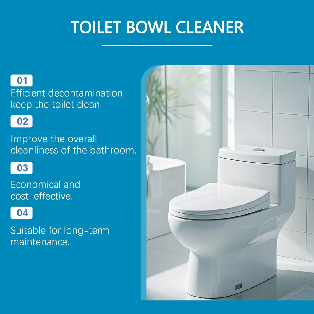 Toilet cleaning powder sachets for descaling and stain removal.