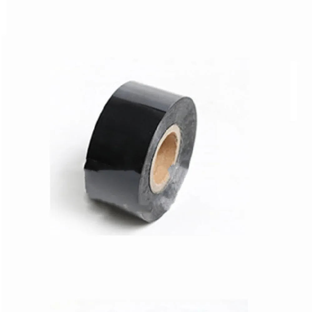 Roll of golden electrochemical aluminium hot stamping foil for leather and plastic branding.