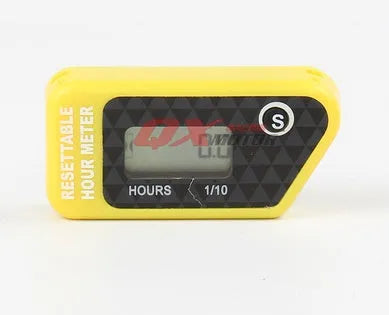 Black waterproof maintenance timer with LCD display for outdoor power equipment service scheduling