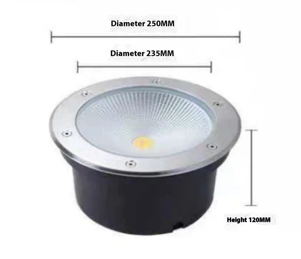 Black stainless steel LED COB underground light for outdoor garden or pathway lighting