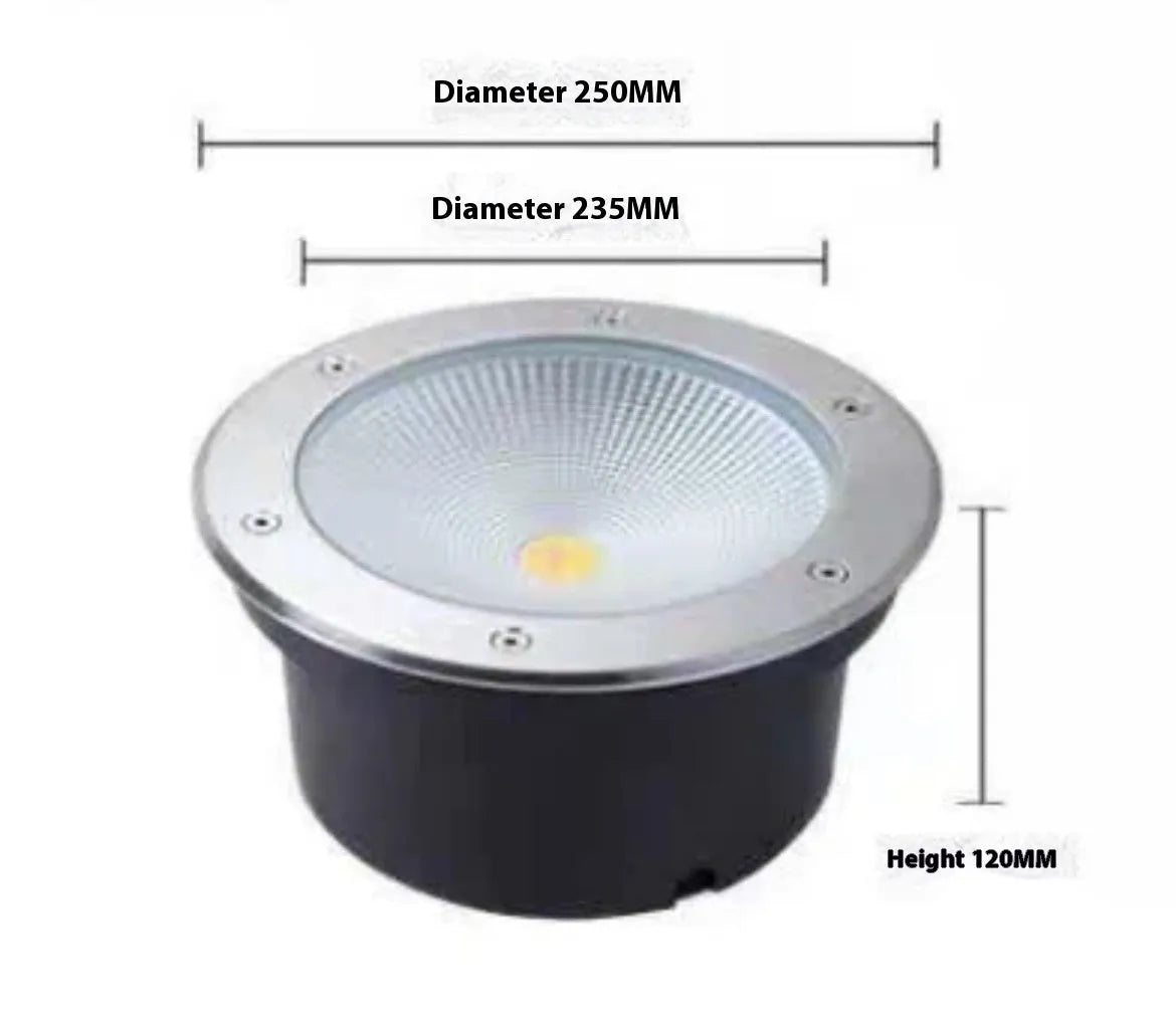Black stainless steel LED COB underground light for outdoor garden or pathway lighting