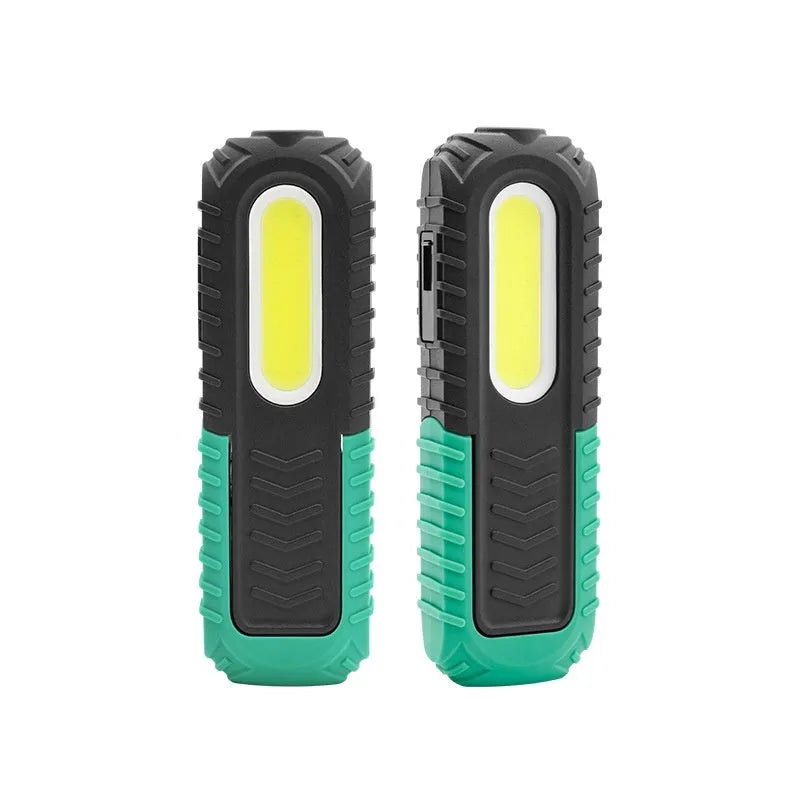 Black green PET coated auto repair work light with USB charging cable for vehicle inspection