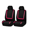 Universal fully enclosed fabric car seat cover set shown on a vehicle seat.