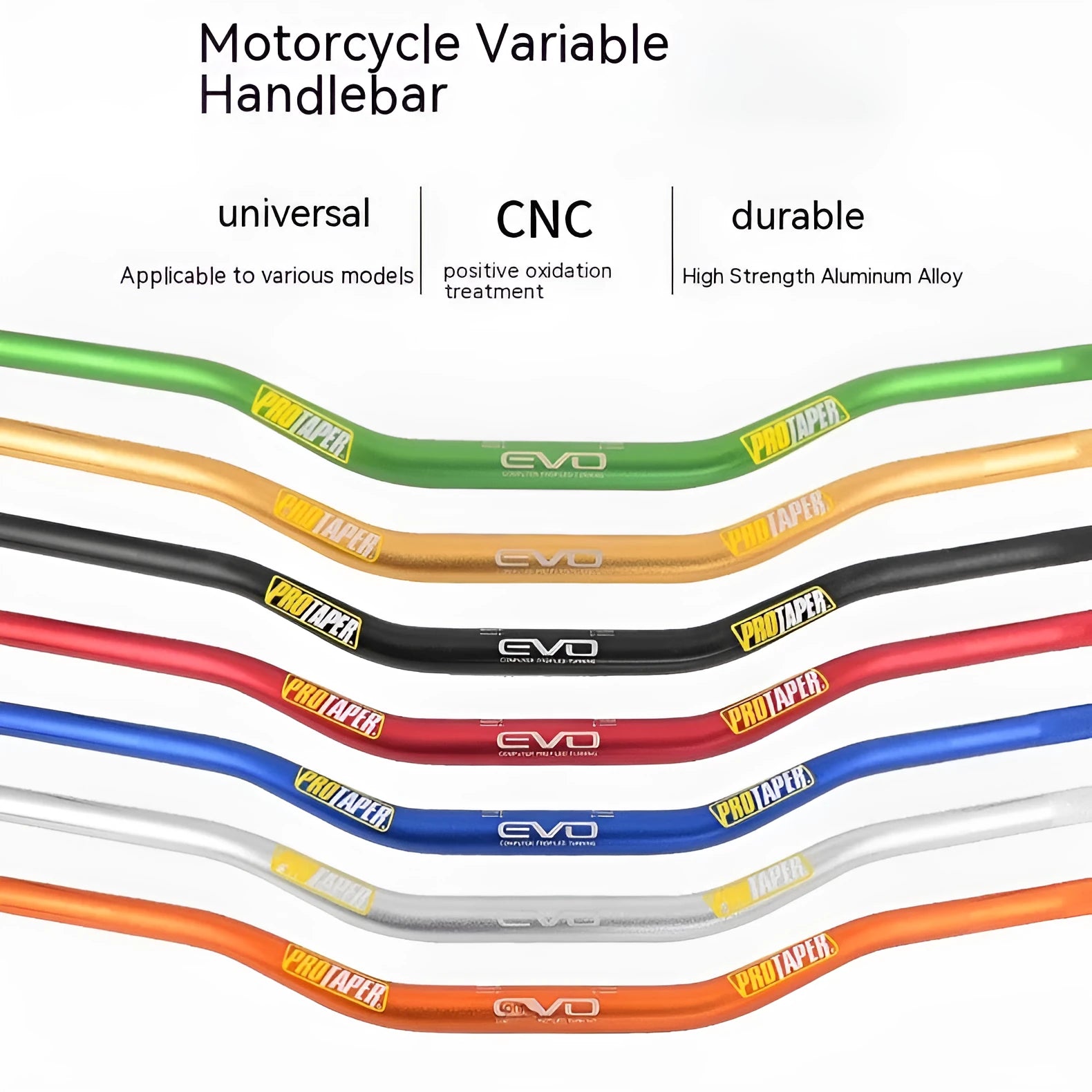 Orange aluminium alloy scrambling motorcycle handlebar with 28mm clamp and 80cm width specification