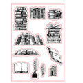 11 by 16cm transparent silicone craft stamp with a raised seal pattern on a white background.