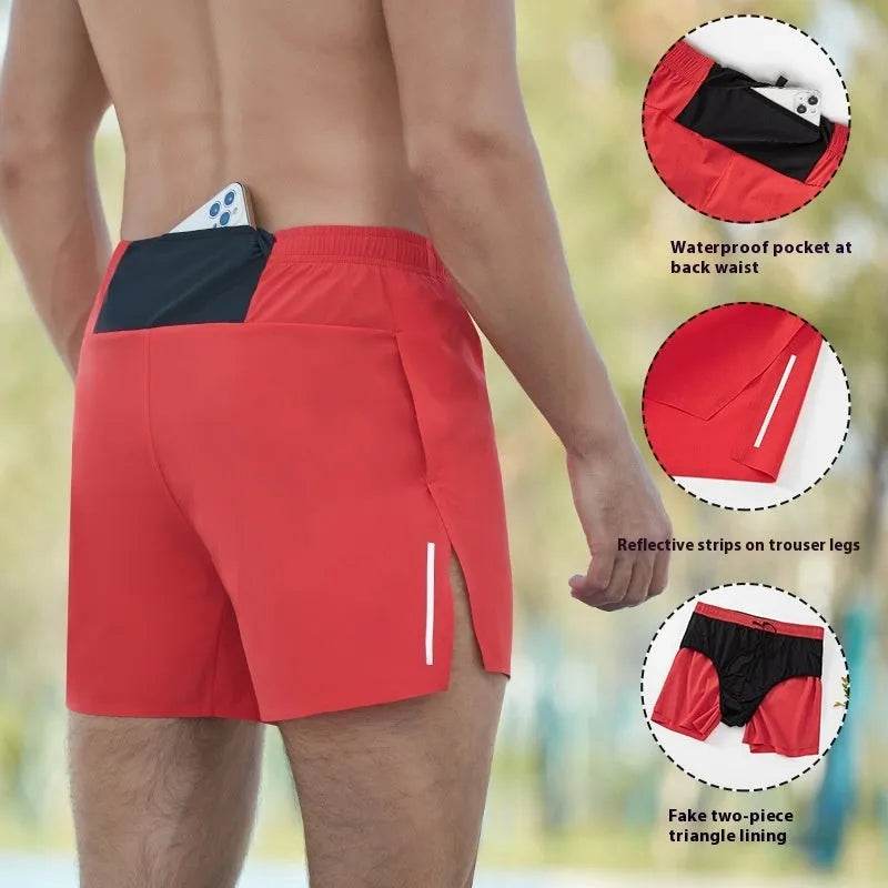Men's loose fit off-road running shorts with high waist and quick-dry fabric in multiple colour options