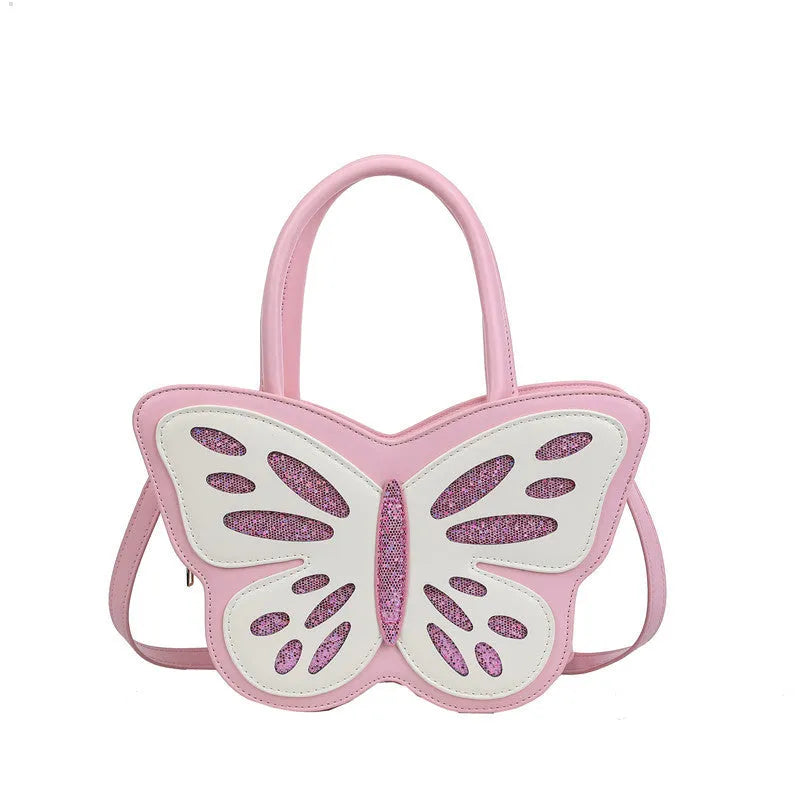 Square PU leather crossbody bag with contrast colour detail in casual style