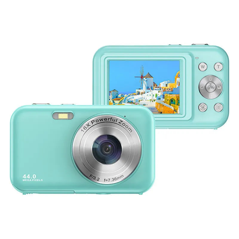 Children's digital camera with 44MP sensor and 2.4-inch screen in four colour options