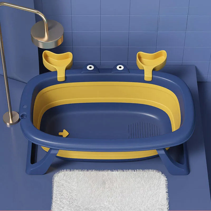 Blue foldable portable pet bathing tub for small dogs and cats