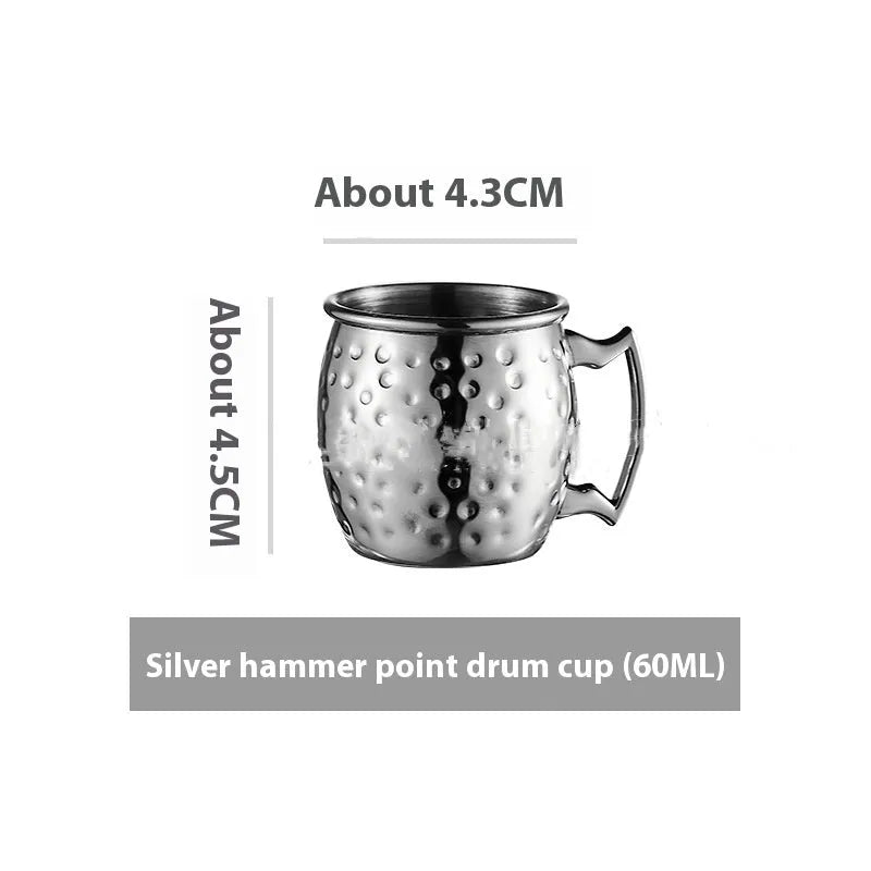 Stainless steel Moscow mule cup with copper plating in multiple colour options and capacity sizes