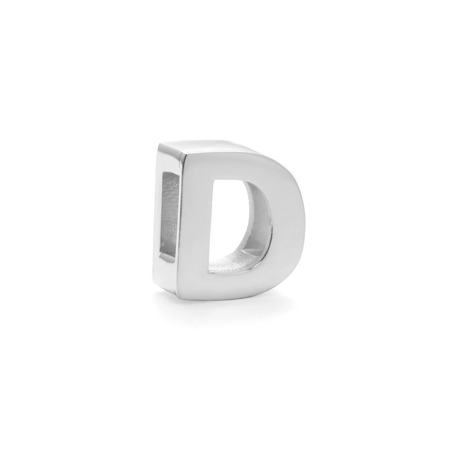 Titanium steel personalised necklace with a charm showing the letter A on a 40.5cm chain.