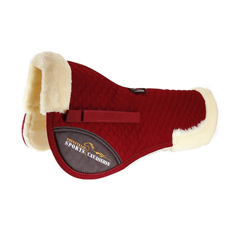 Wool riding saddle pad for equestrian and cycling with waist protection in multiple colours