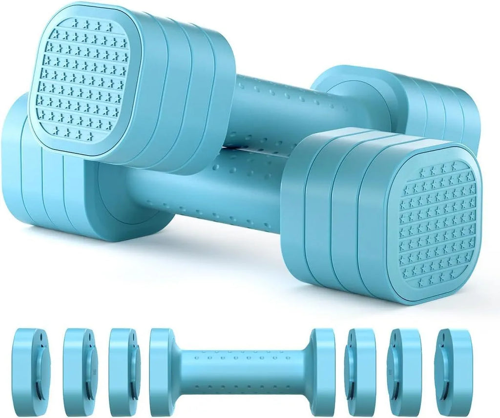 Women's detachable dumbbell set in pink colour with 5lb weight for fitness training