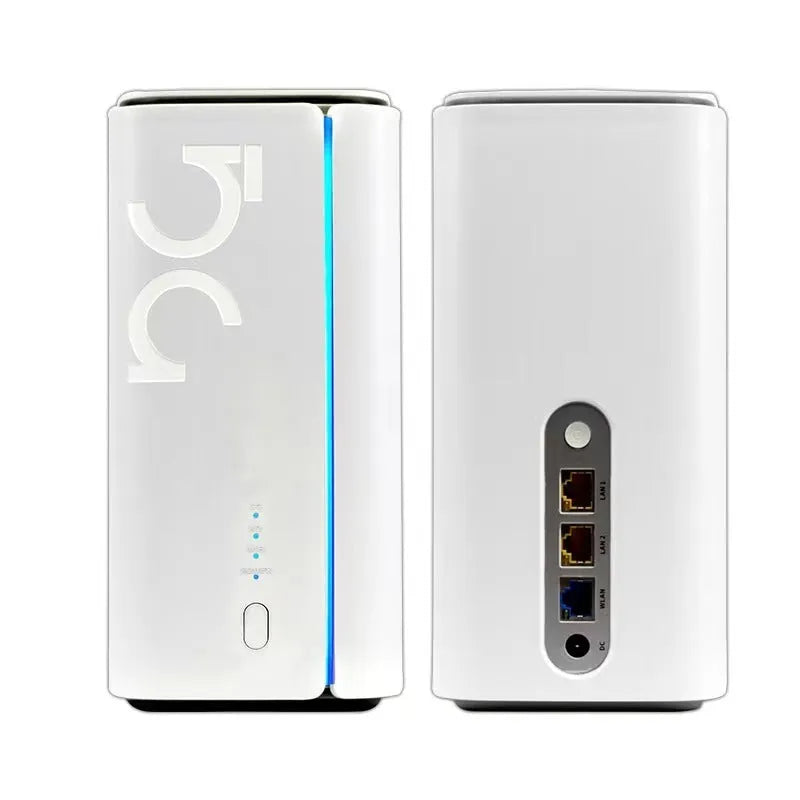 Slim 4G wireless router measuring 51mm by 30mm by 5mm, shown with data cable.