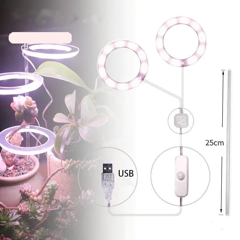 USB LED full spectrum grow light with transparent PC aluminium housing and acrylic stick