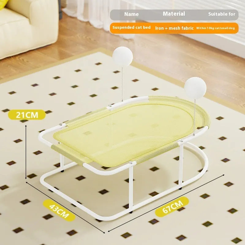 Large grey breathable fabric kennel with bracket frame for cats and puppies
