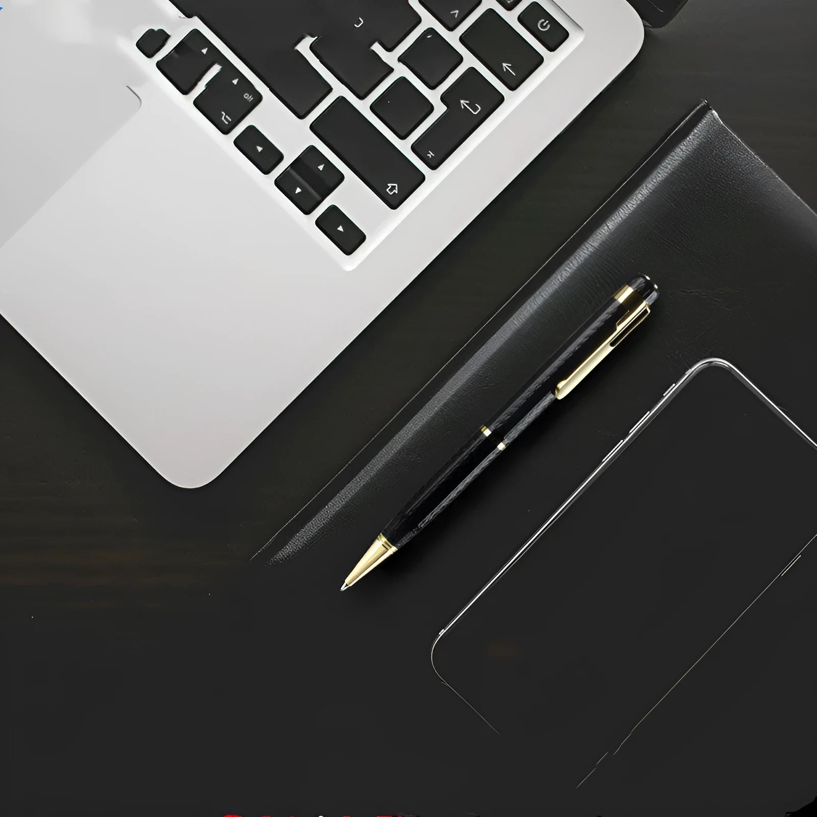 Black pen shaped audio recorder with zinc alloy shell measuring 140mm length