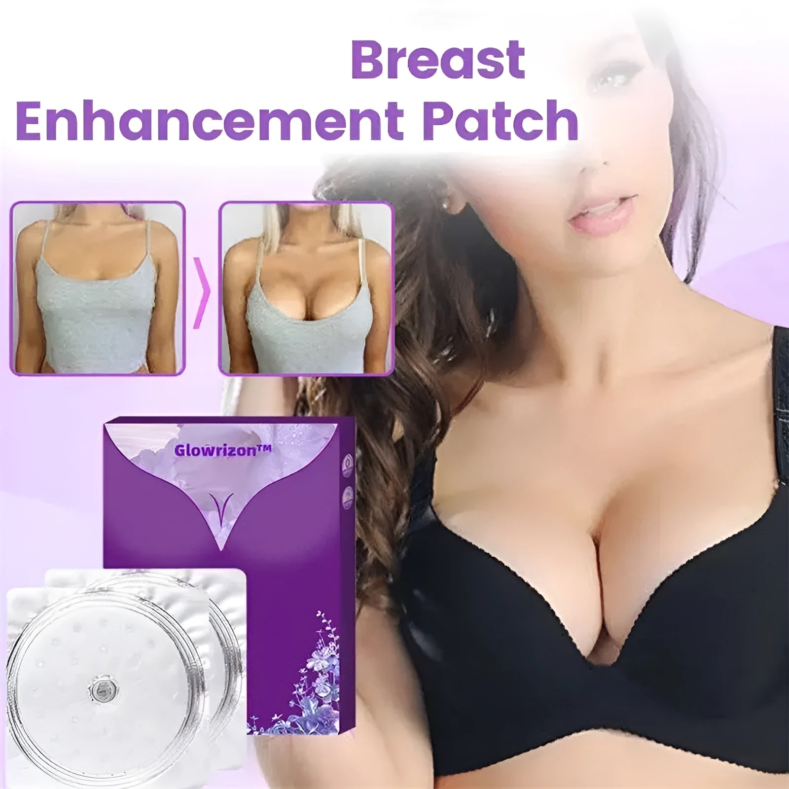 Breast enhancement mask chest patch pair for body tightening and firming support