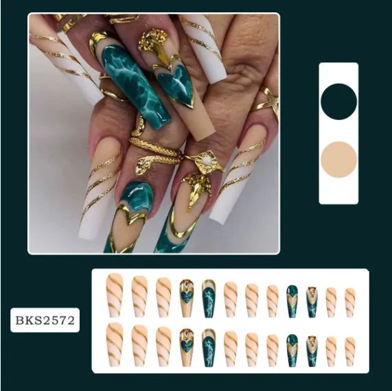 Ballet wave line nail stickers set with jelly glue in multiple pattern options