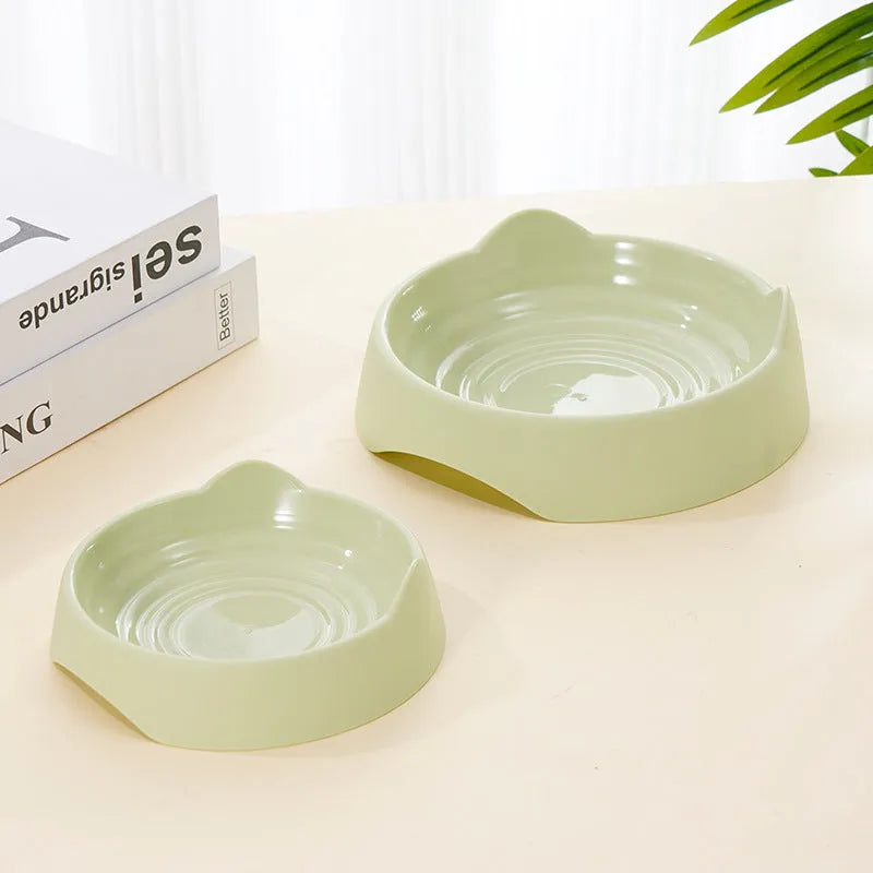 Blue ceramic dog slow feeder bowl with raised maze cups for fast-eating puppies