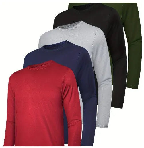 4-piece men's lightweight polyester hoodie set displayed in multiple colour options with size range S to XXXL