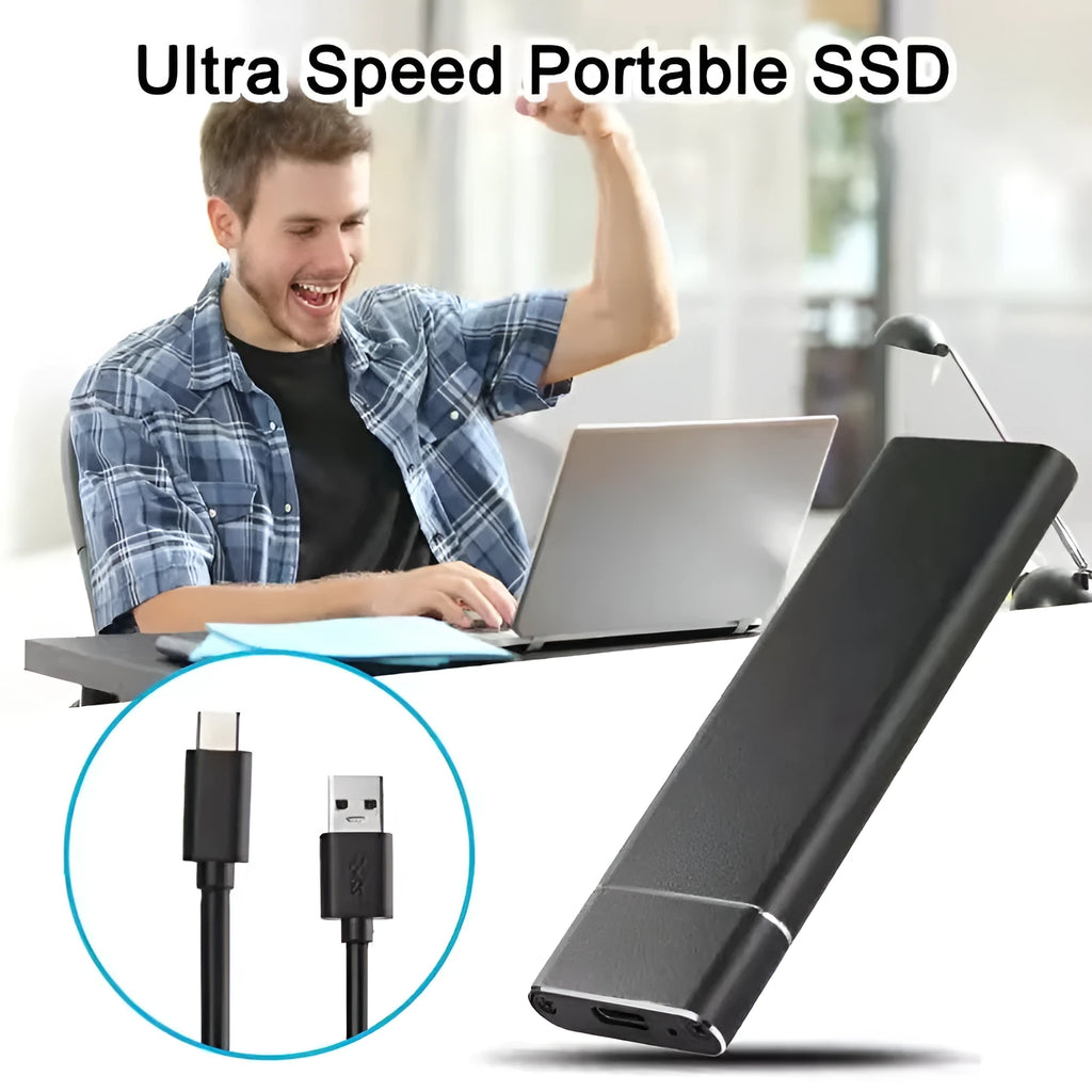 6TB mobile hard disk external SSD storage device with metal shell in ultra-thin design showing colour options