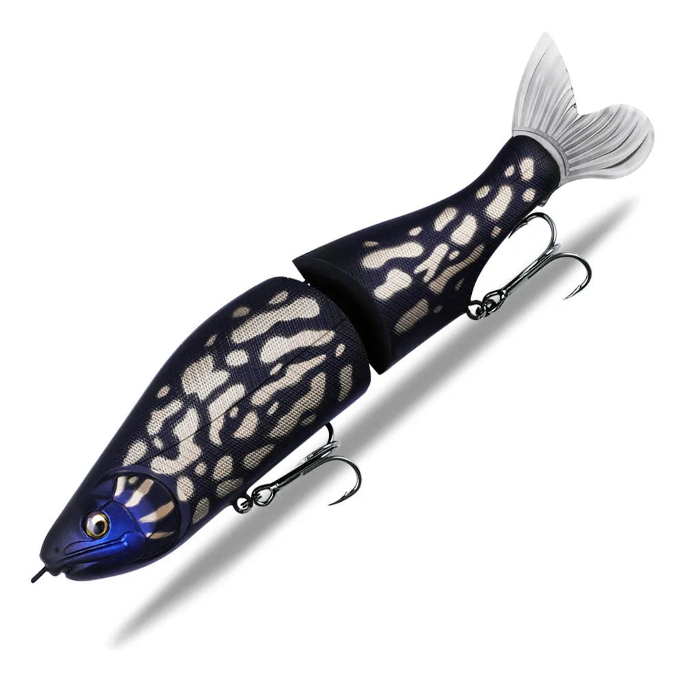 185mm long soft plastic fishing lure for bass, shown in one of 15 available colour options.