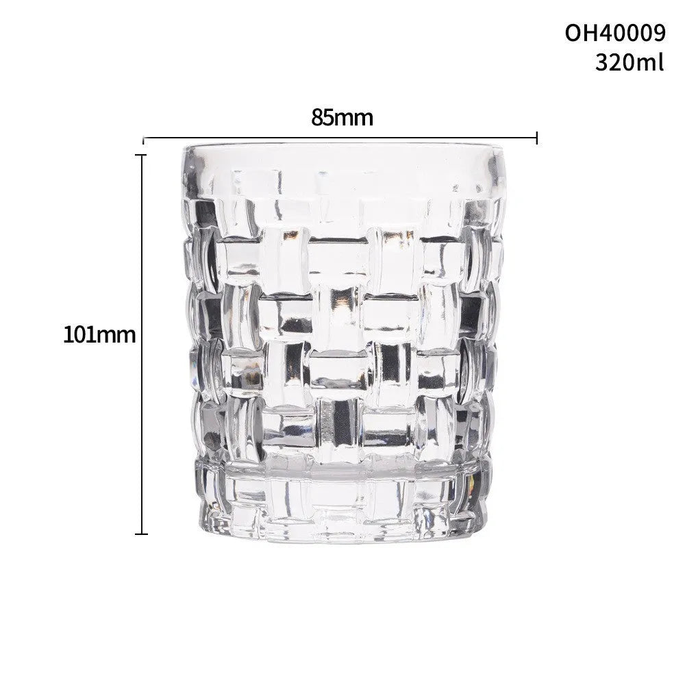 Whiskey glass with thick base in selected colour from ten available options, 301-400ml capacity