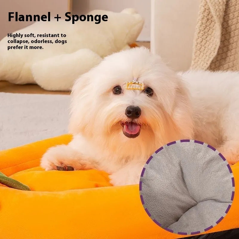Washable cloth dog mat shown in purple, sized for a medium dog crate.
