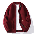 Men's striped sweater cardigan jacket in a polyvinyl alcohol fibre blend, shown in beige colour.
