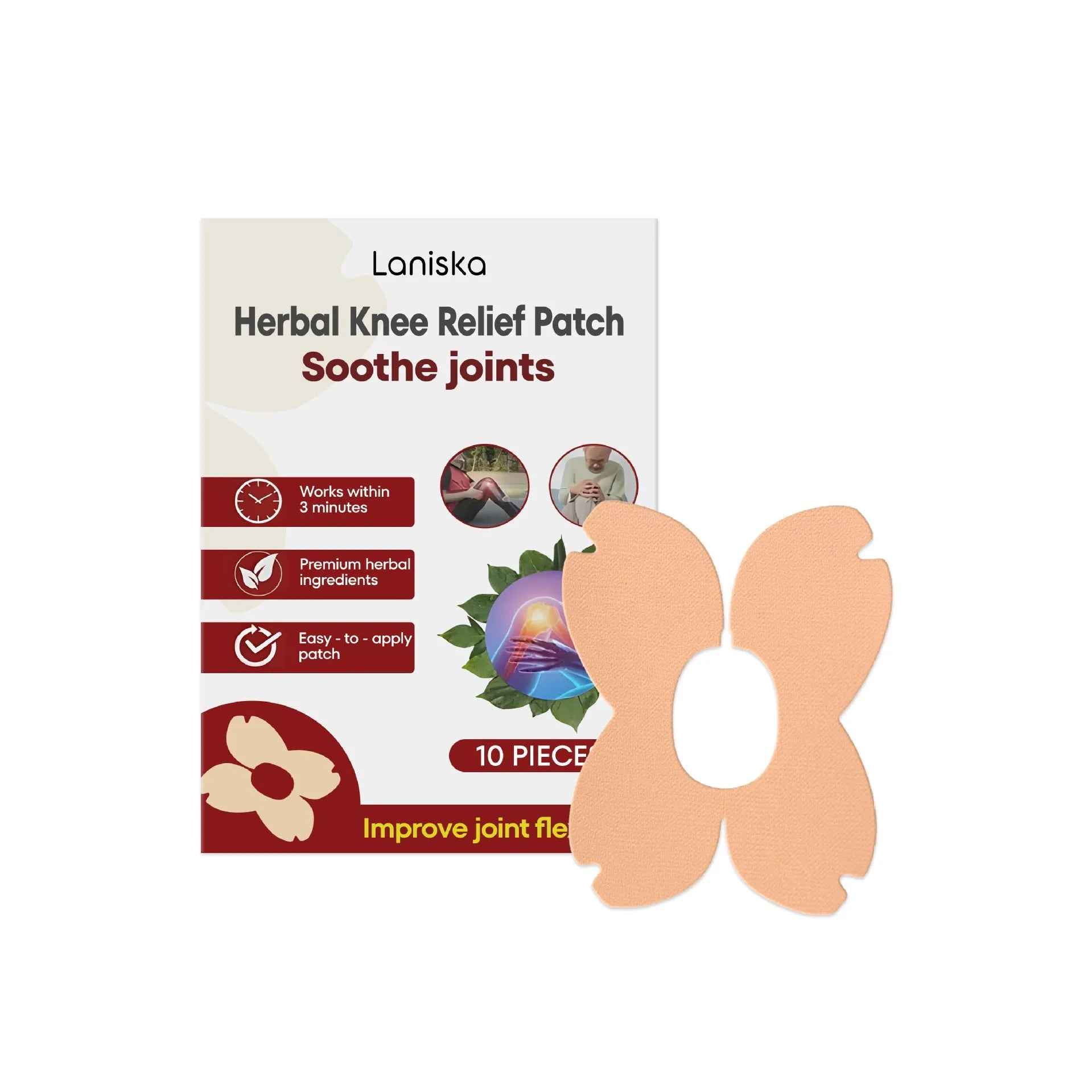 Herbal moxa leaf menthol joint care adhesive bandages 10-piece pack with storage box