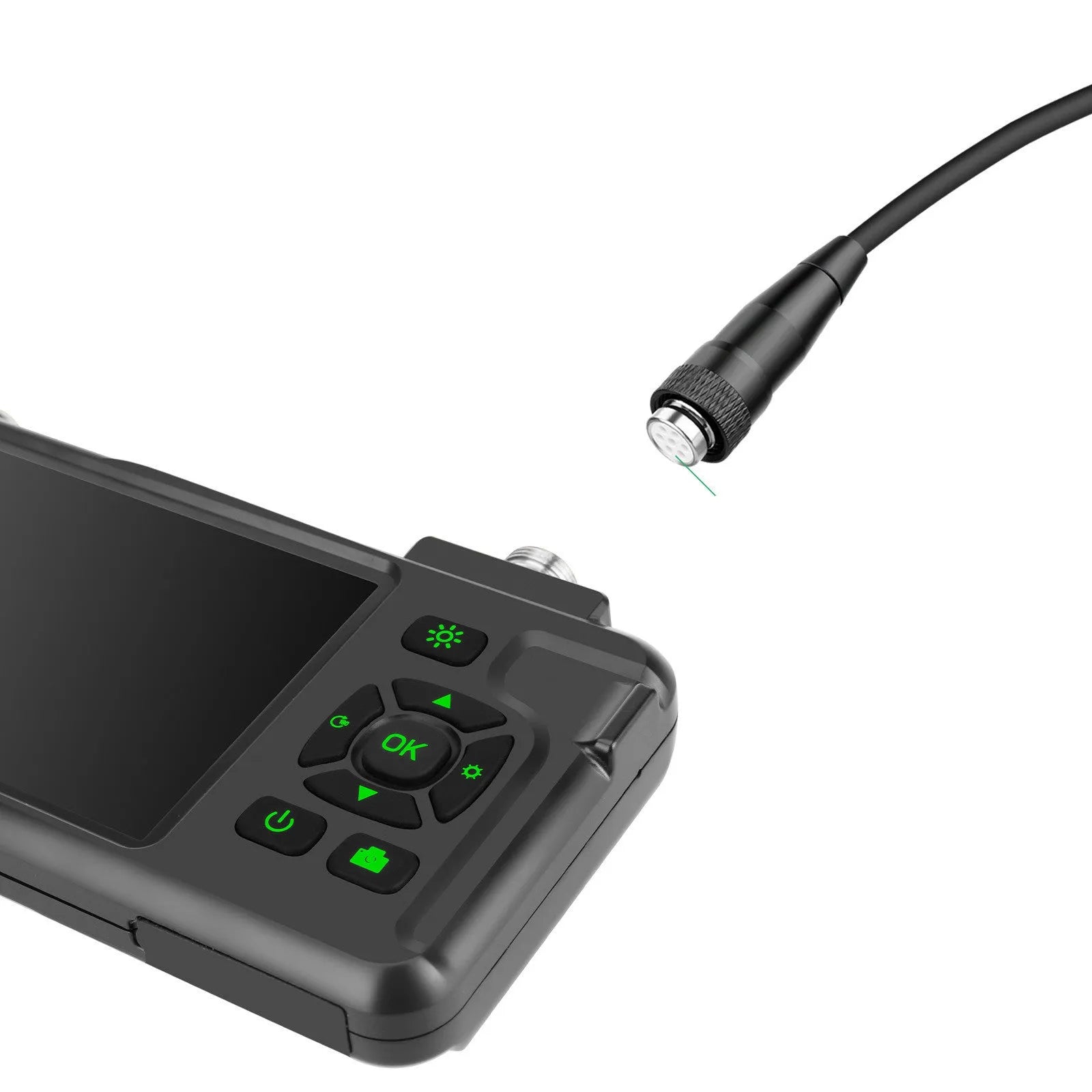 Handheld industrial endoscope with 4.5-inch screen and 1-metre cable for automotive pipeline inspections