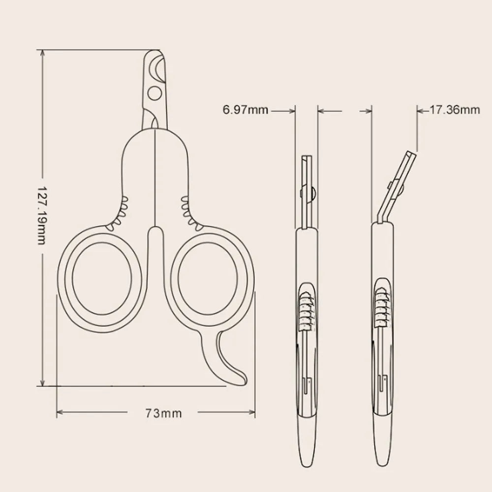 Professional grey pet nail clippers with curved tips and a rubberised ergonomic handle.