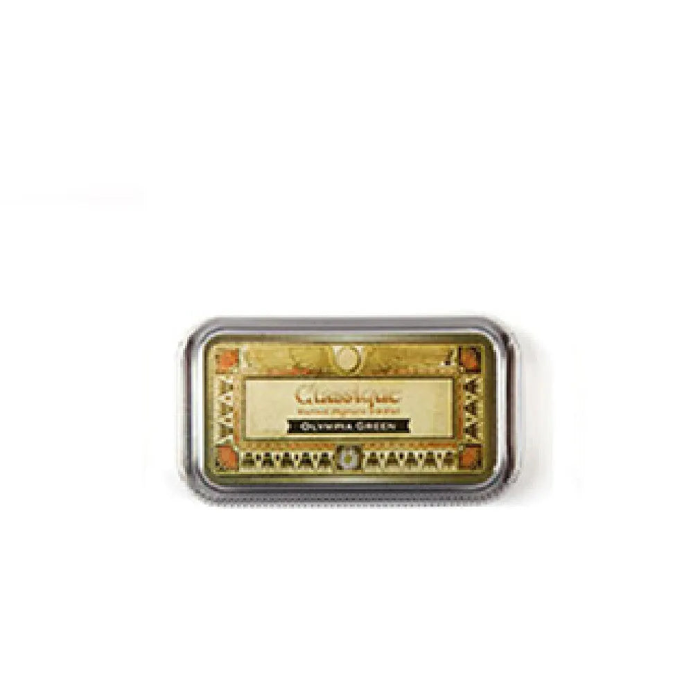 Rectangular notebook stamp pad with oily ink measuring 0.3 by 5.7 by 1.7 centimetres