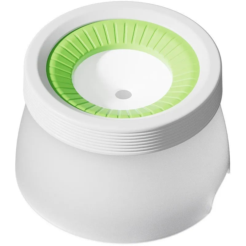 Pet suspension water bowl in blue, green or brown with non-wet mouth design for dogs and cats