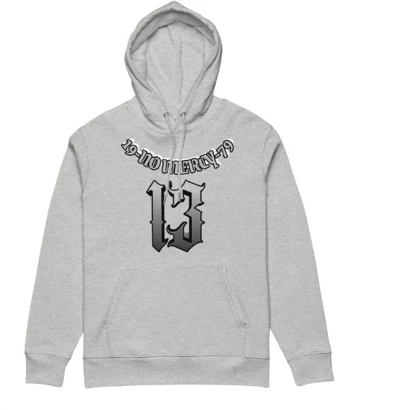 Fleece-lined hooded pullover sweater in loose fit for teenage team uniforms