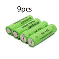 Pack of industrial-grade 1.5V 3000mAh alkaline rechargeable AA batteries.