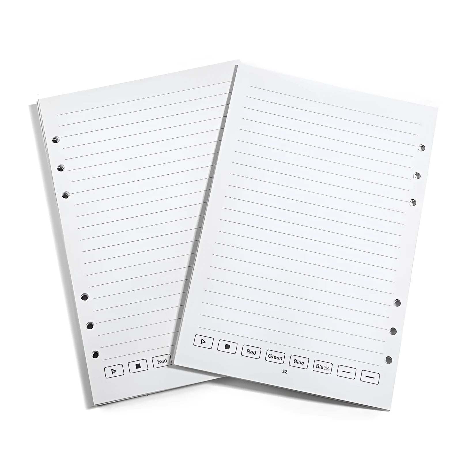 Loose spiral notebook core replacement paper with 64 Zodiac Forest sheets and writing refills