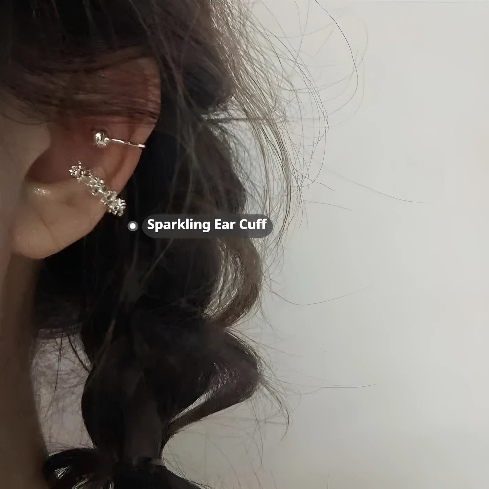 Irregular frosty geometric ear clip earrings in alloy with B4710 colour detailing