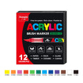Set of straight liquid acrylic marker pens in multiple colours for art painting and graffiti projects
