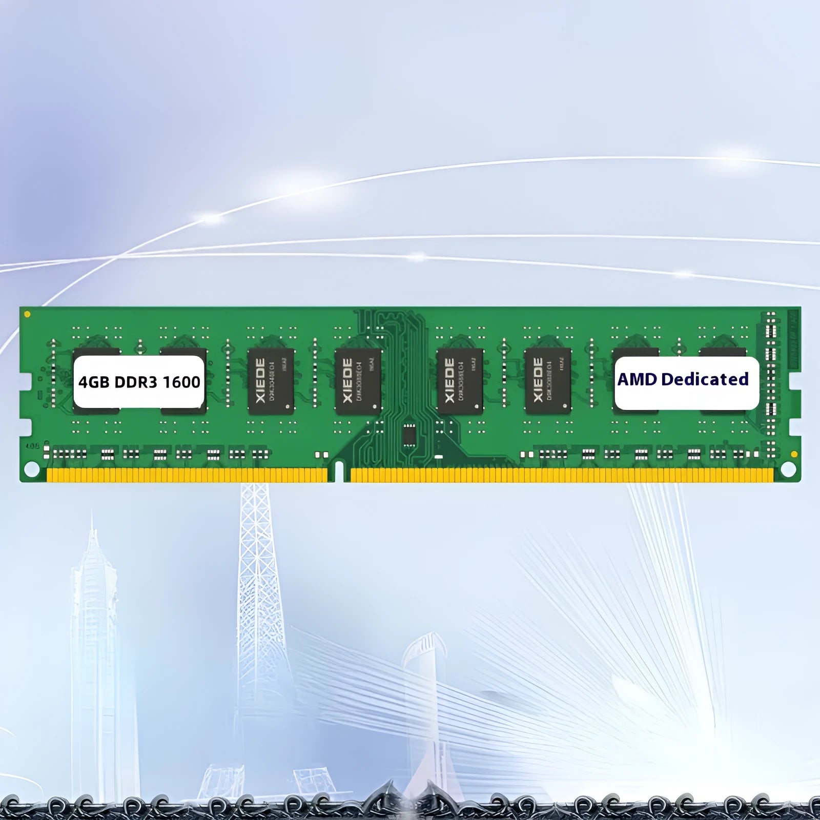 Desktop DDR3 4GB 1600MHz memory module with PC3-12800 specification