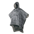 Army Green outdoor cloak sleeping bag wearable camping blanket showing cape and blanket functions