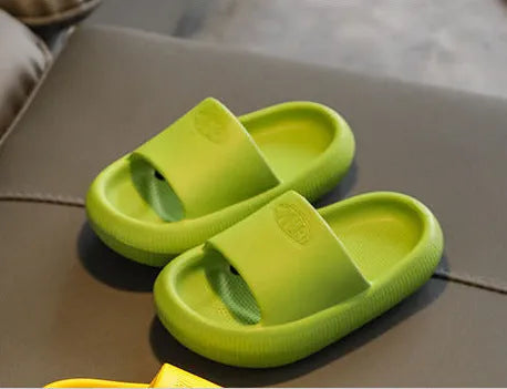 Children's literal pattern EVA slippers in mixed colours with non-slip soles