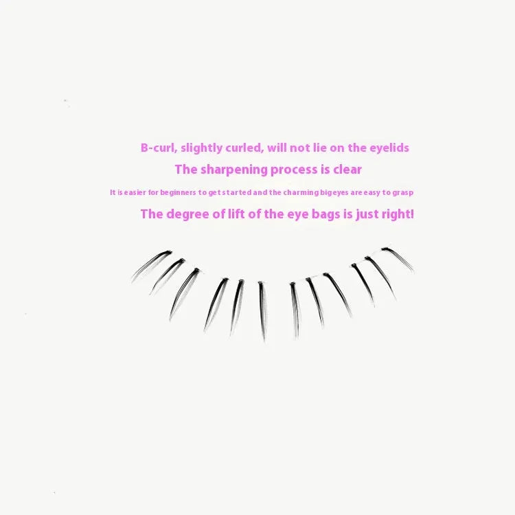 Kitten's Paw Lower Eyelashes 12-row segmented design with 4-5-6mm length gradient